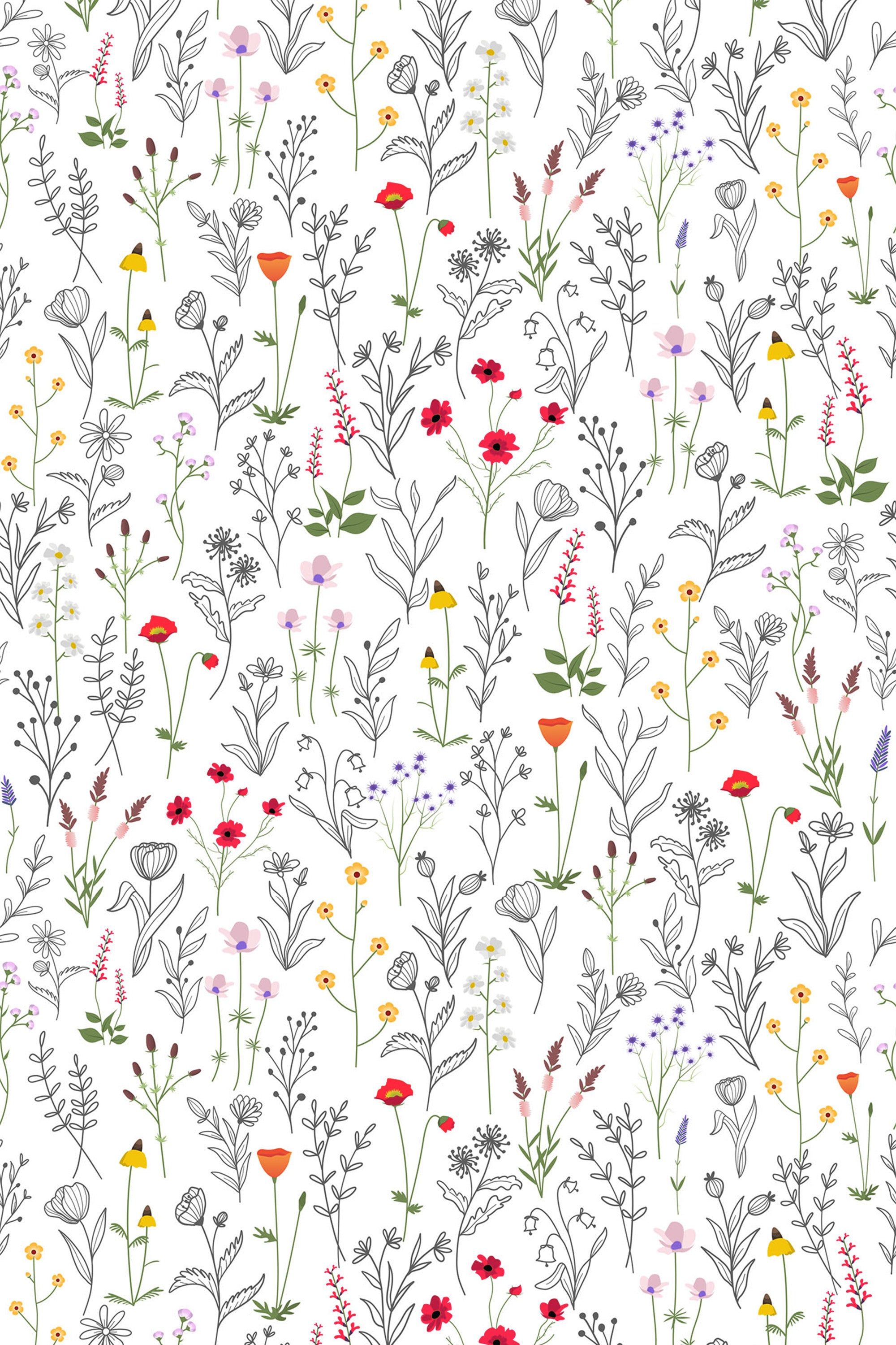 2000x3000 Delicate floral Peel and Stick Removable Wallpaper