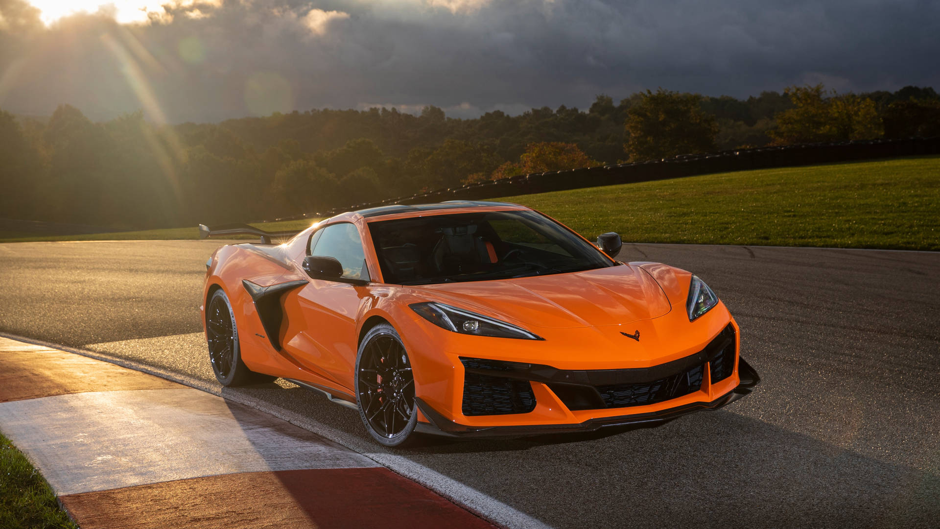 1920x1080 Download Orange Corvette 5120X1440 Car Wallpaper
