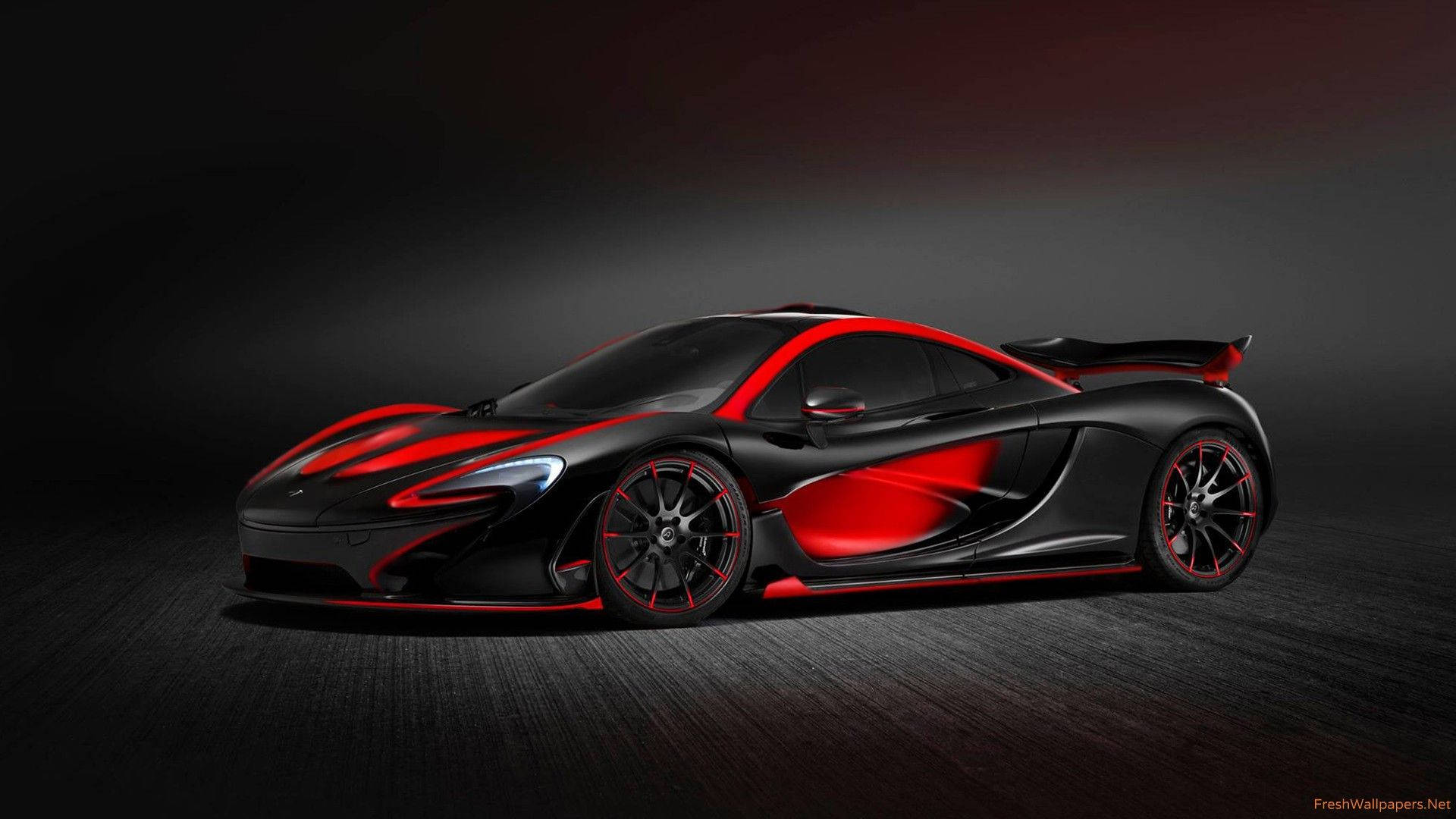 1920x1080 Black Red Mclaren P1 Supercar Wallpaper