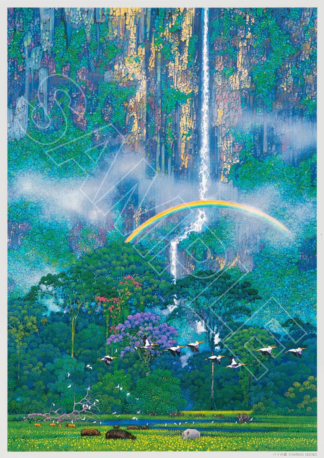 1131x1600 Hiroo Isono Art Poster Bai Forest Emerald Forest 210ｘ297mm LEGEND OF MANA
