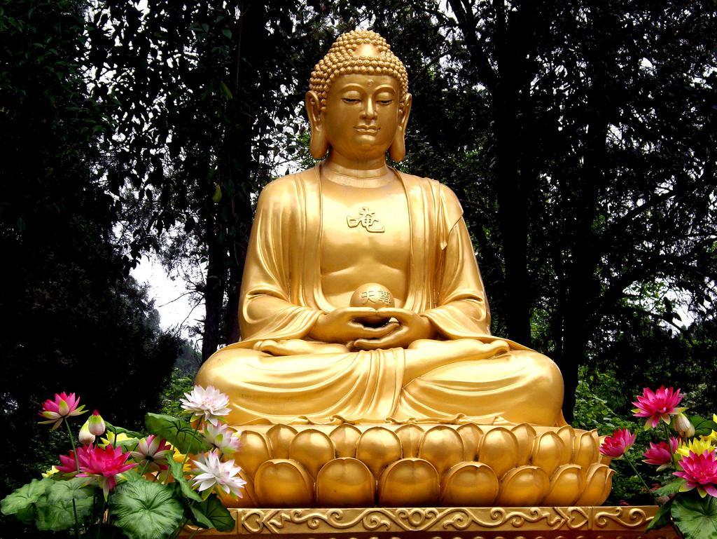 1024x769 Golden Buddha Wallpaper