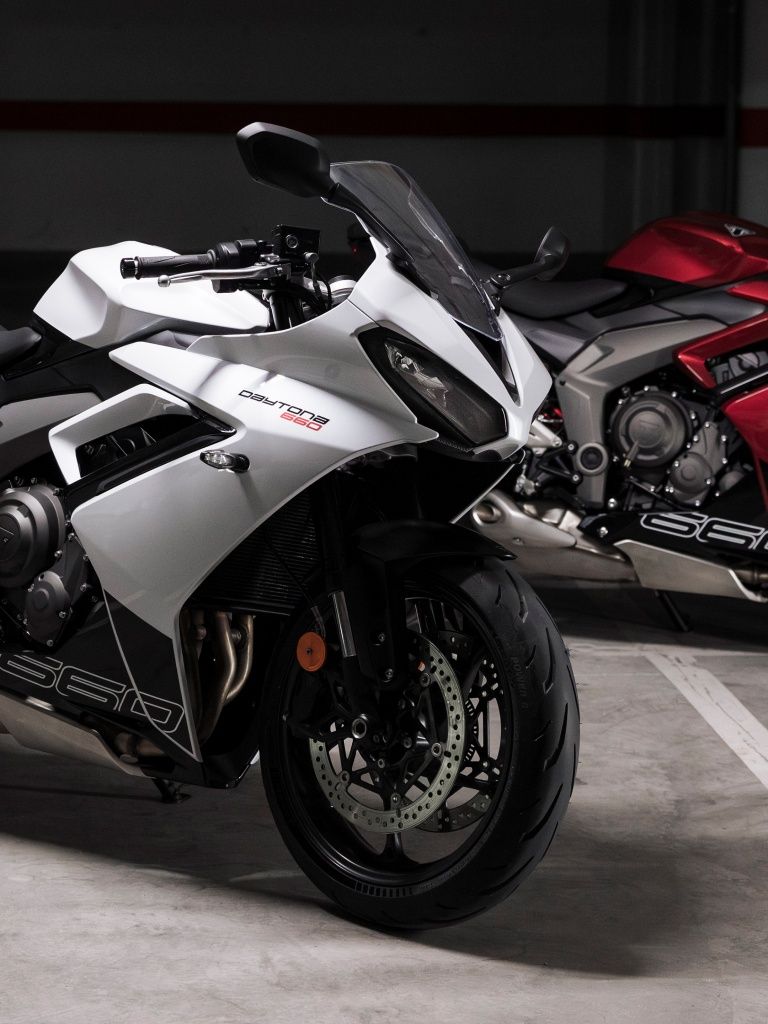 768x1024 Triumph Daytona 660 Wallpaper 4K, Sports bikes, 5K