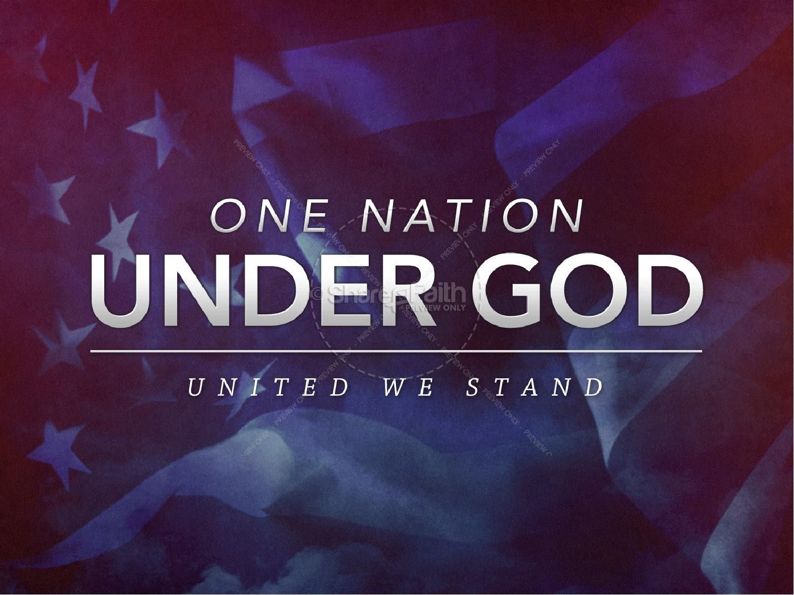 1600x1200 ShareFaith Media One Nation Under God United We Stand Church PowerPoint