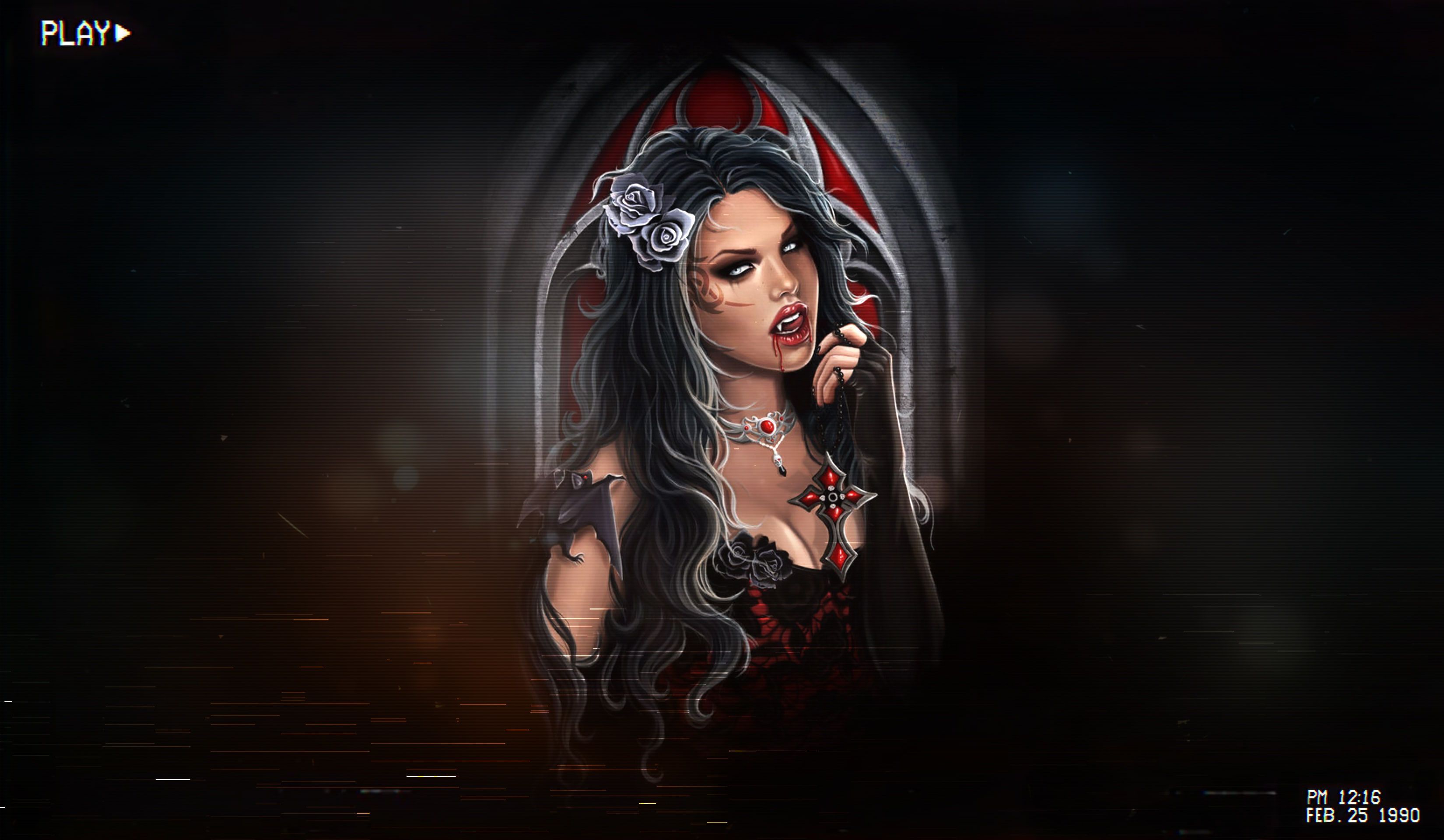 3300x1920 Vampire Woman Wallpaper