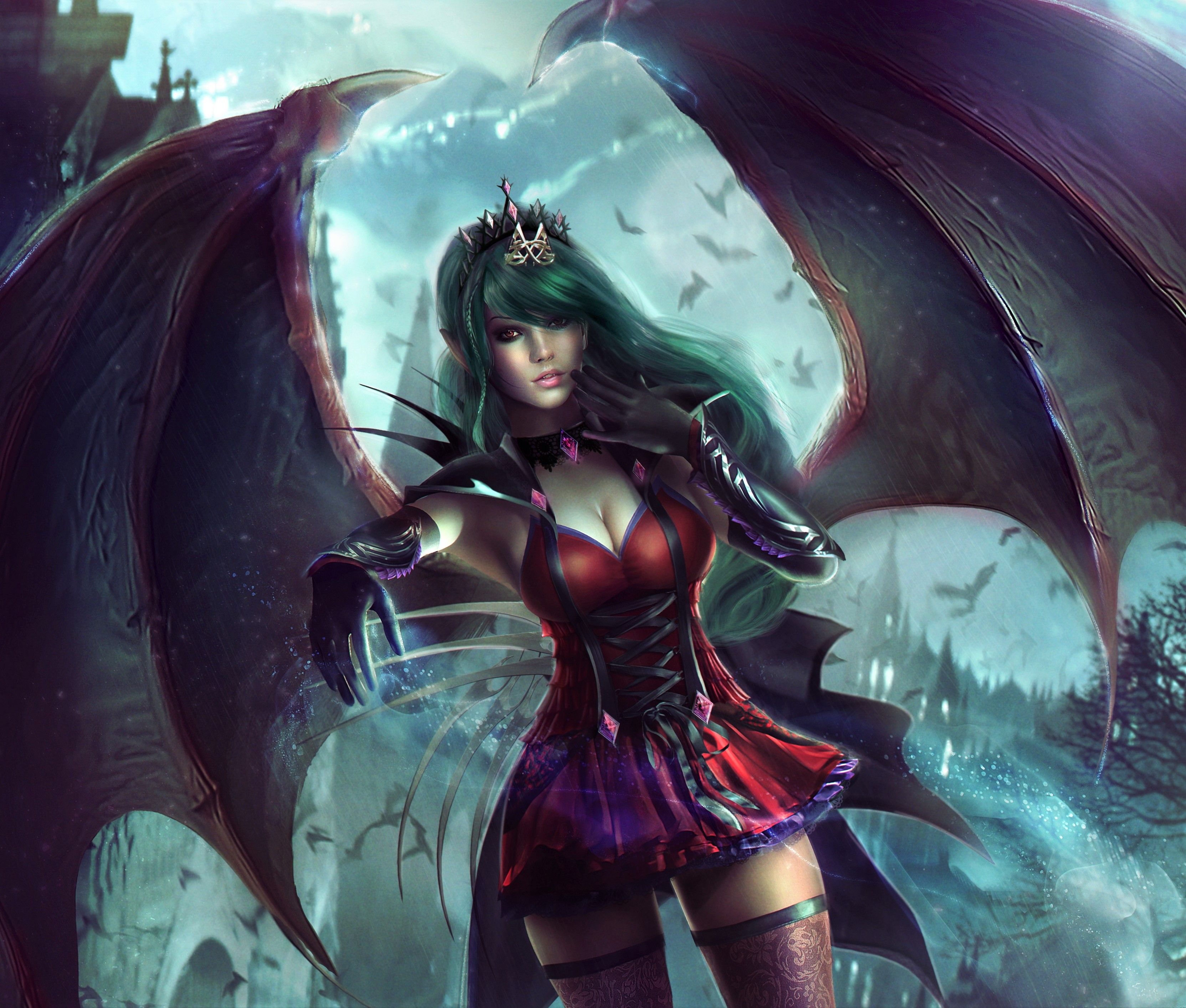 3326x2827 Vampire Princess Wallpaper, HD Fantasy Girls Wallpaper, 4k Wallpaper, Image, Background, Photos and Picture