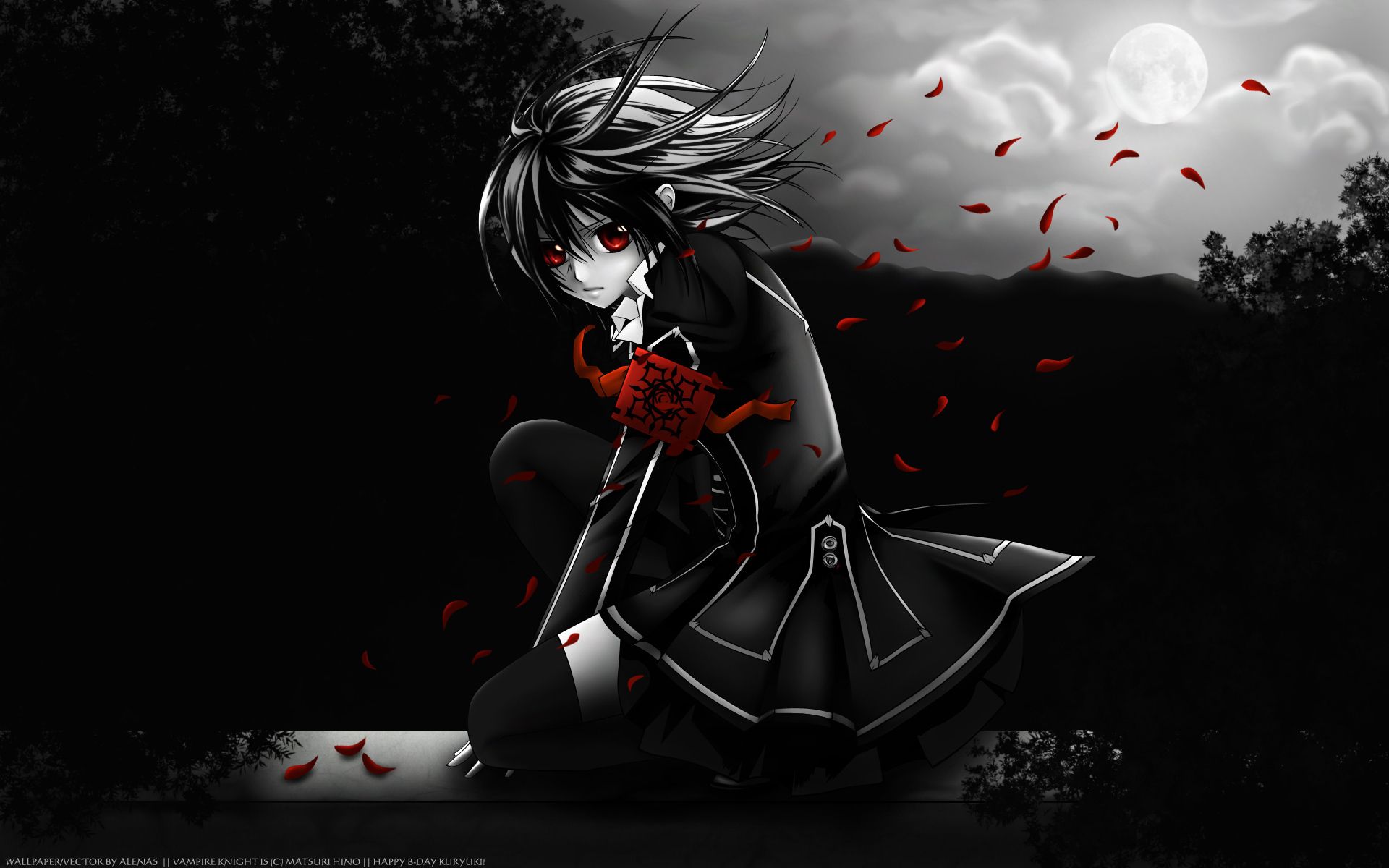 1920x1200 Vampire girl anime Desktop wallpaper 600x382