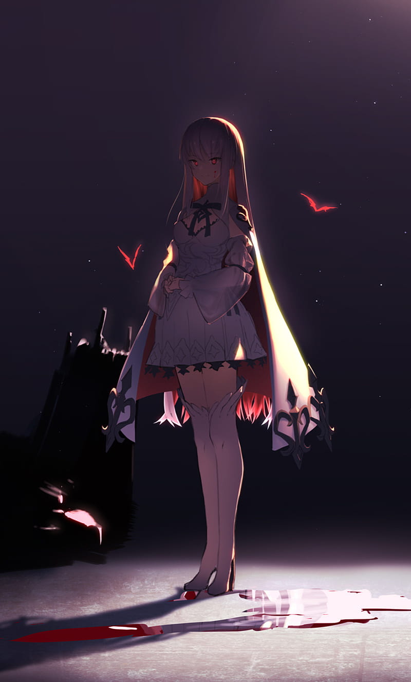 800x1325 Vampire girl, anime, HD phone wallpaper