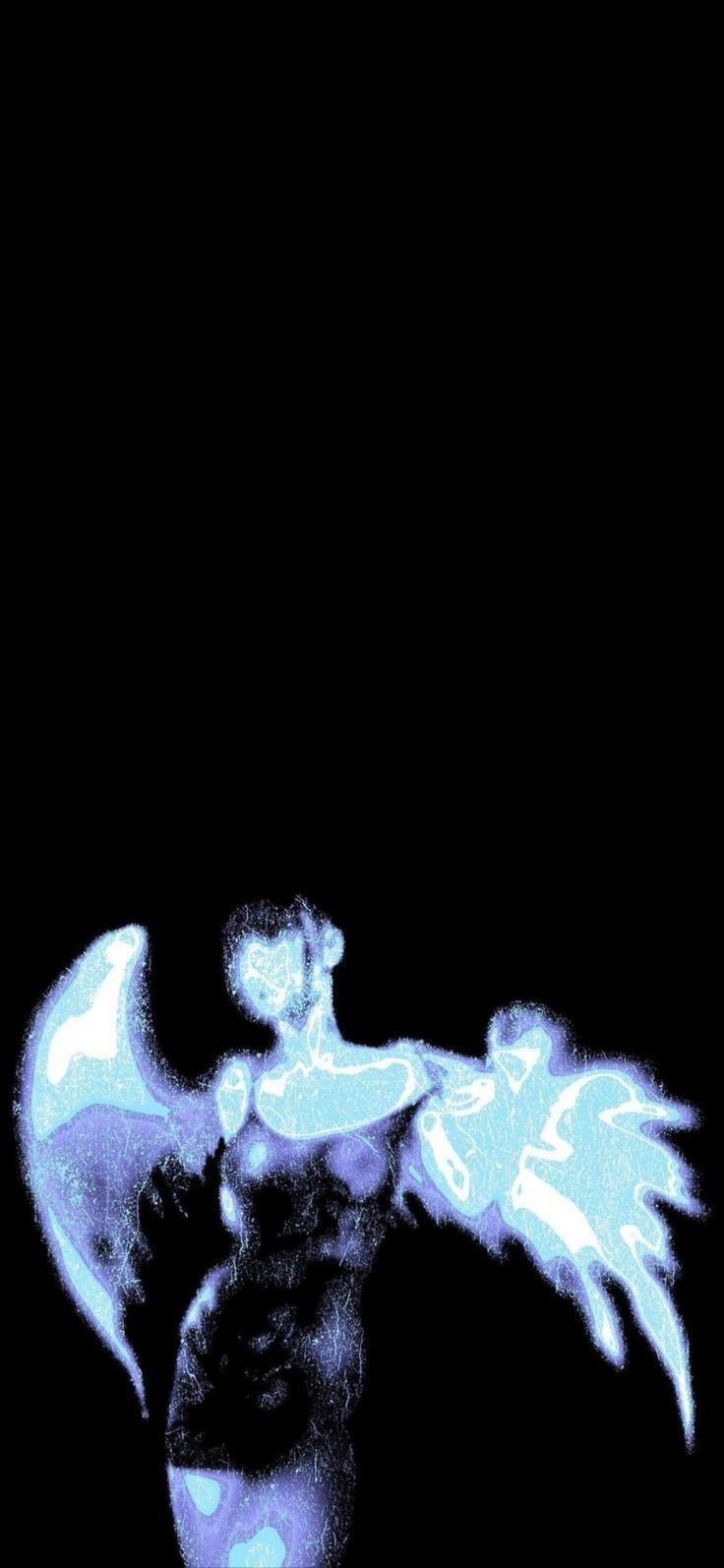 736x1594 Black blue y2k wallpaper. Y2k dark blue wallpaper, An angel, Dark aesthetic