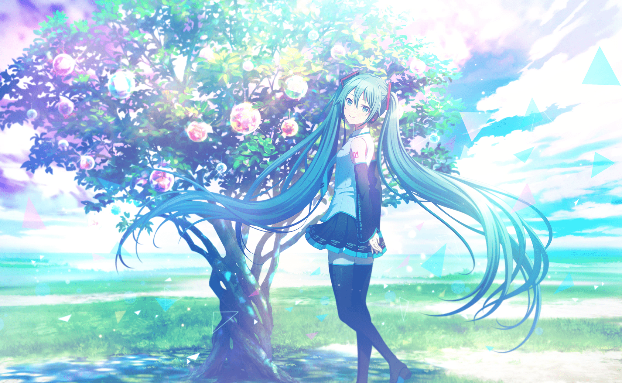 2048x1261 Download Hatsune Miku Video Game Project Sekai: Colorful Stage! Feat. Hatsune Miku HD Wallpaperx1261