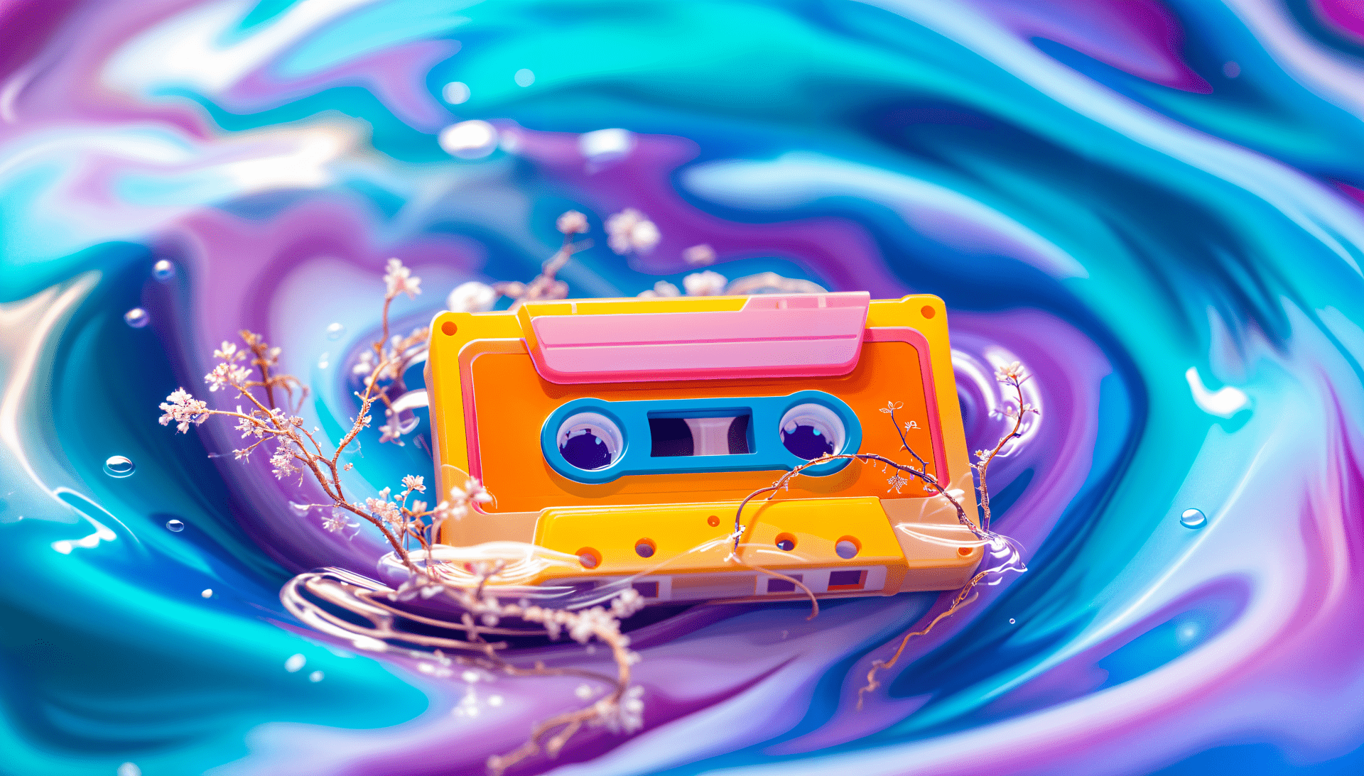 1920x1093 Vibrant Retro 90s Vibes: 4K Ultra HD Wallpaper
