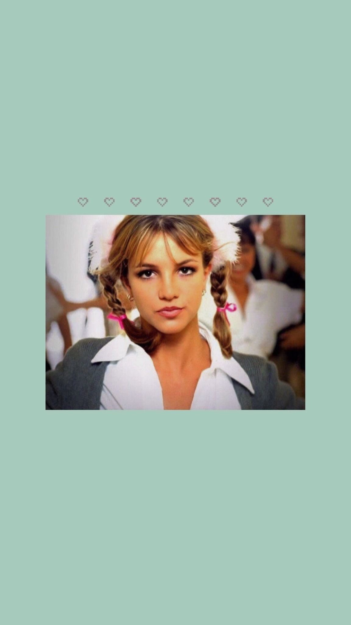 1152x2048 Britney Spears 90s On A Mint Background Y2K Aesthetic Vibes