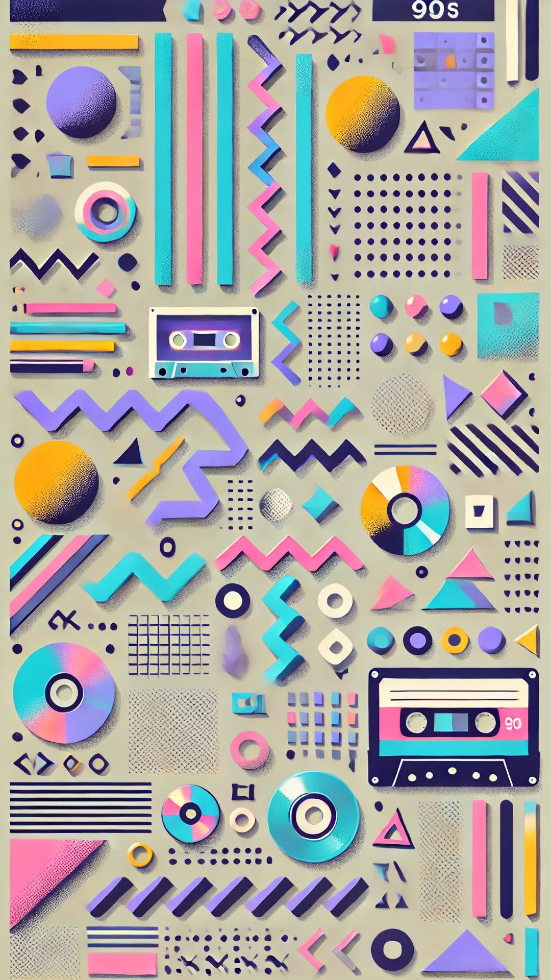 1080x1920 90s Minimalist Wallpaper Retro Vibes for Your Screen