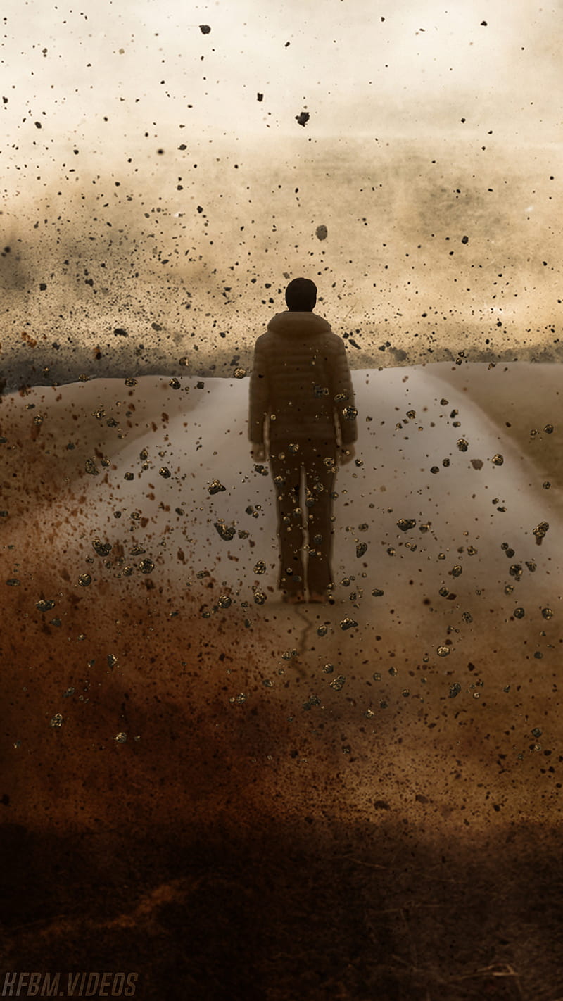 800x1422 Ruined, landscape, ruin, apocalypse, dust, loneliness, abandoned, lost, destroyed, HD phone wallpaper
