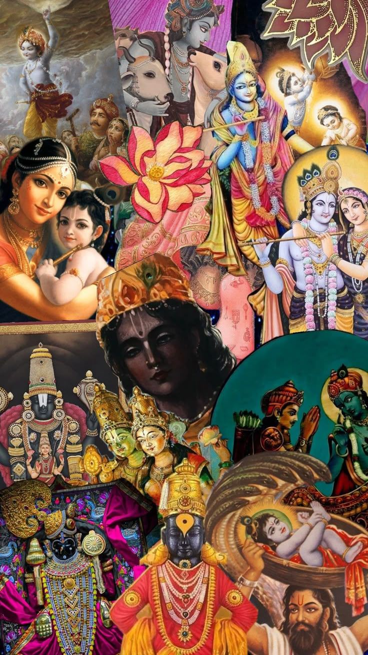 736x1308 Hindu wallpaper aesthetic. Krishna image collage, Hinduism aesthetic wallpaper krishna, Radha krishna photography