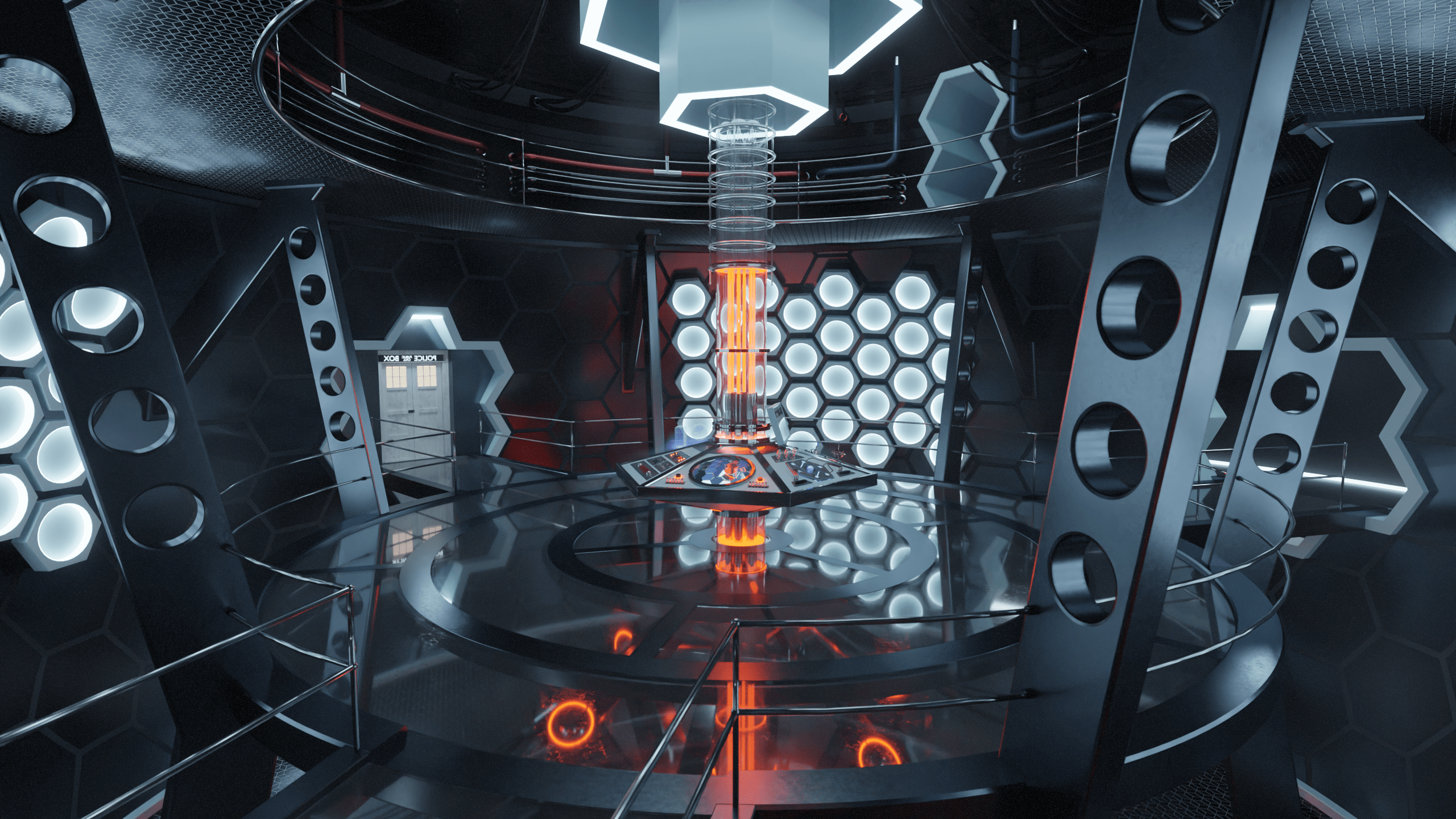 2560x1440 A while ago I posted my TARDIS interior concept. I immediately updated it based on feedback then forgot to post for months, so here's version 2