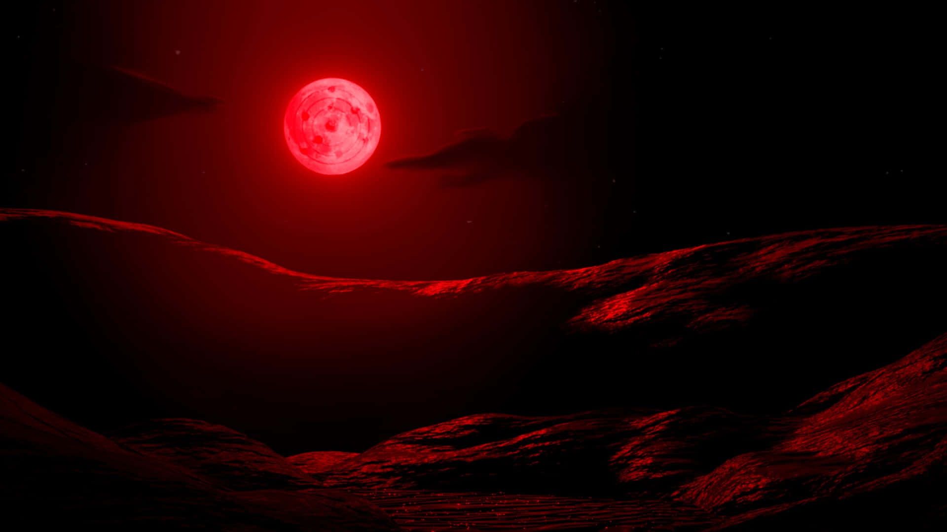 1920x1080 Download Anime Red Moon Scene Wallpaper