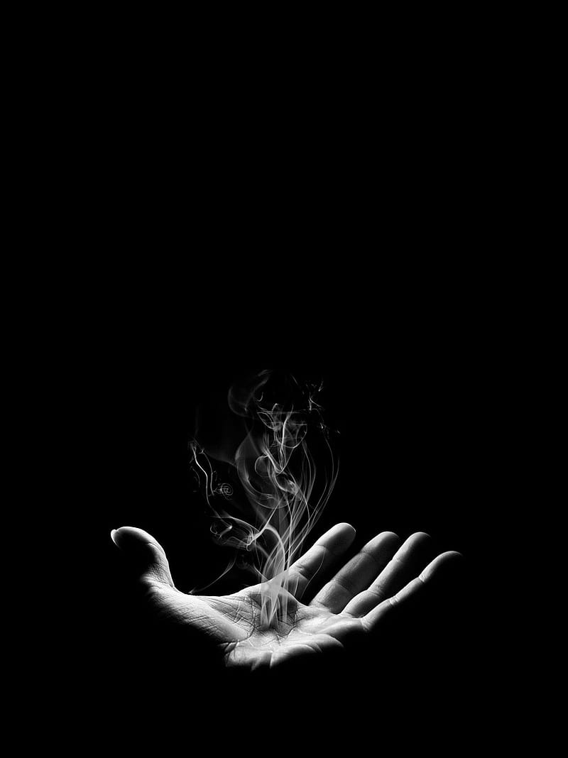 800x1068 Smoke hand, dark, girl, horror, galaxy, smoking, lockscreen, HD phone wallpaper