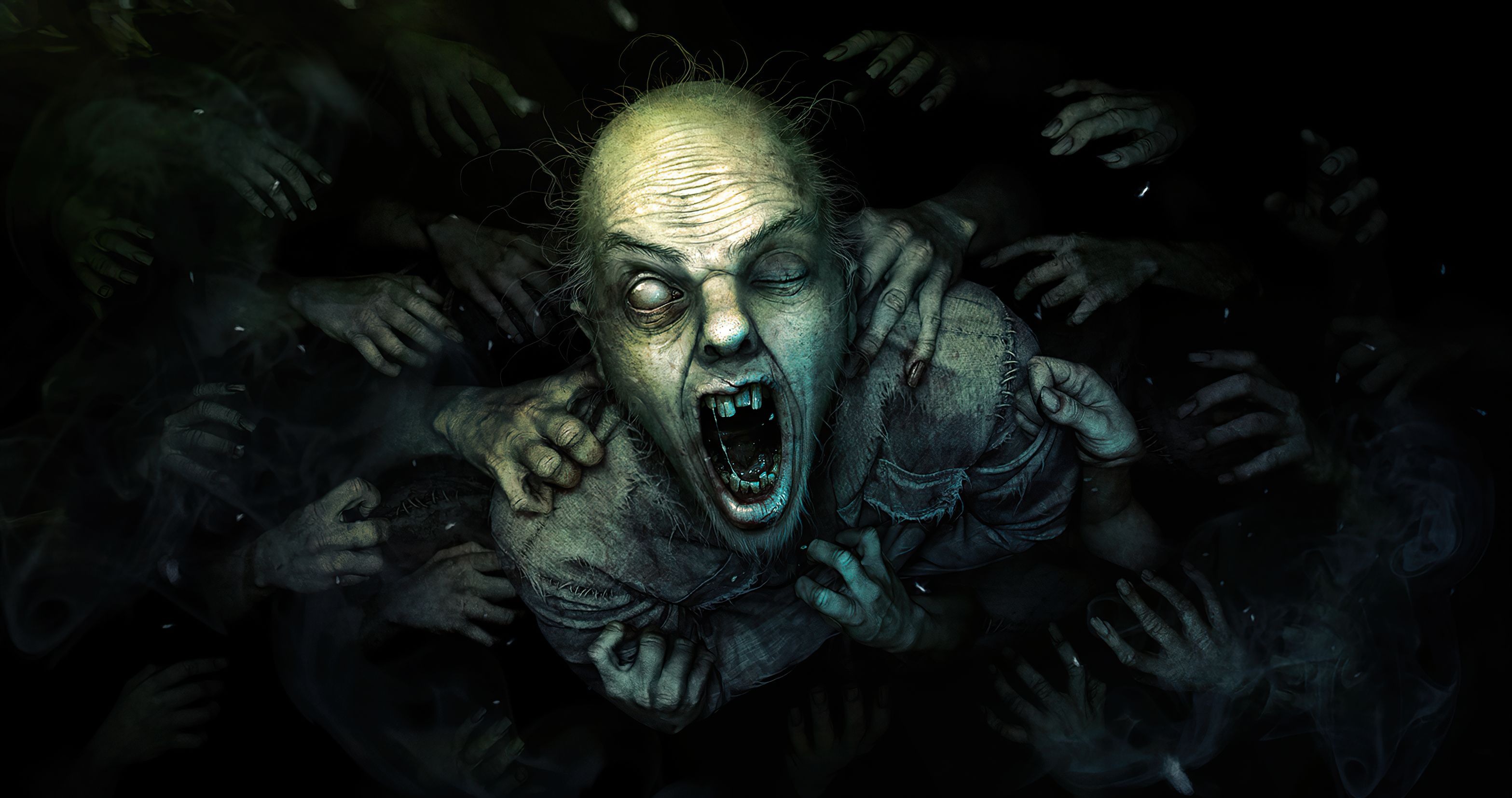 3134x1654 Desktop wallpaper: Horror, Artistic, Dark, Hand 4K free download for PC. 993147