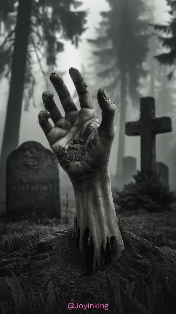 675x1200 Creepy Zombie Hand Reaching From The Grave