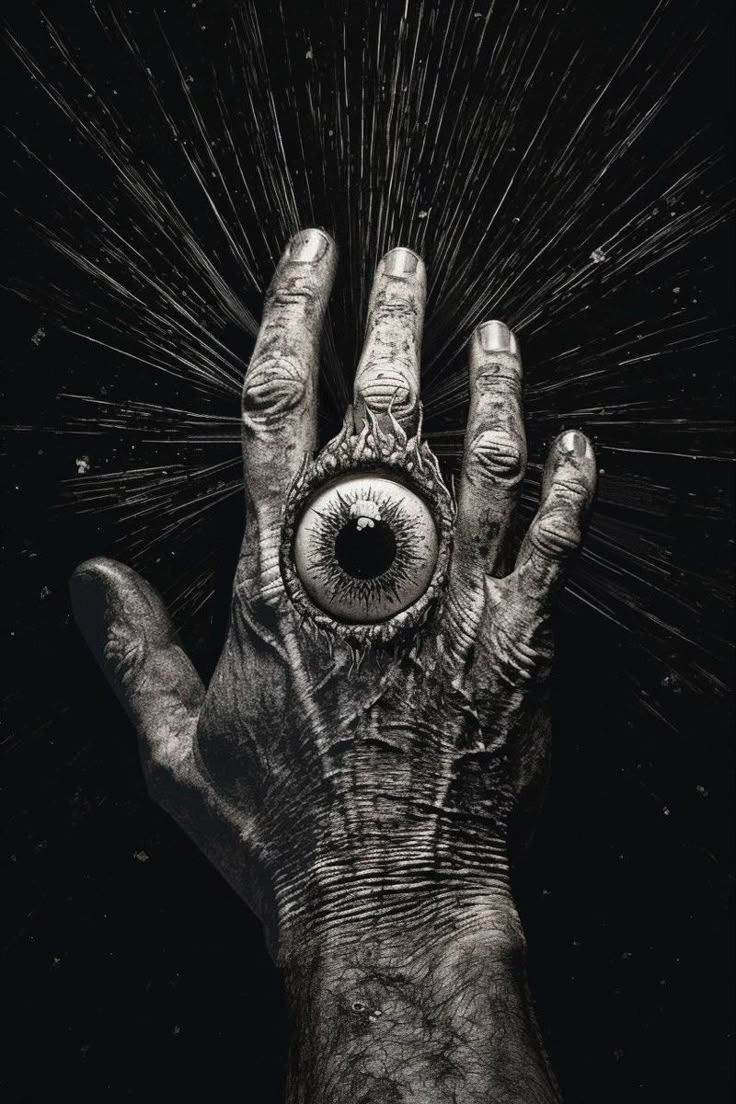 736x1104 Hands coming out of eyes. Lovecraftian horror art wallpaper, Creepy eye horror, Hand with eye