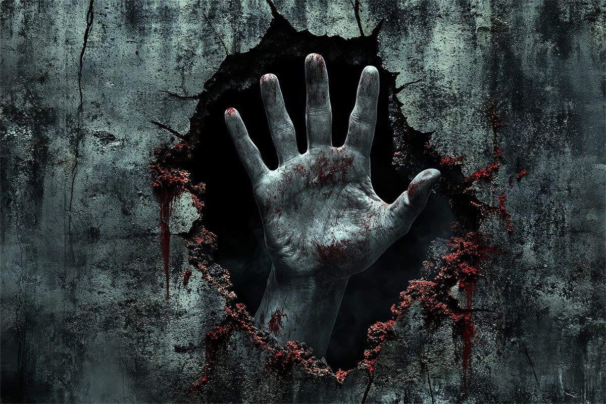 1200x800 Scary Halloween Backdrop Bloody Breakout Horror Wall Backdrop CSH6 72