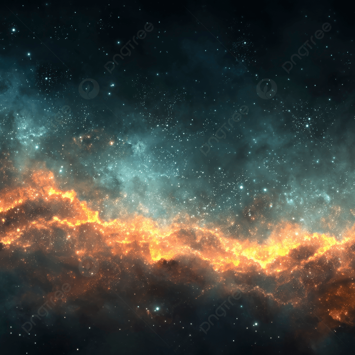 1200x1200 A Dark Space Background With Stars And Nebulae Orange Flames In The Center Of Clouds, Space, Nebula, Stars Background Image And Wallpaper for Free Download