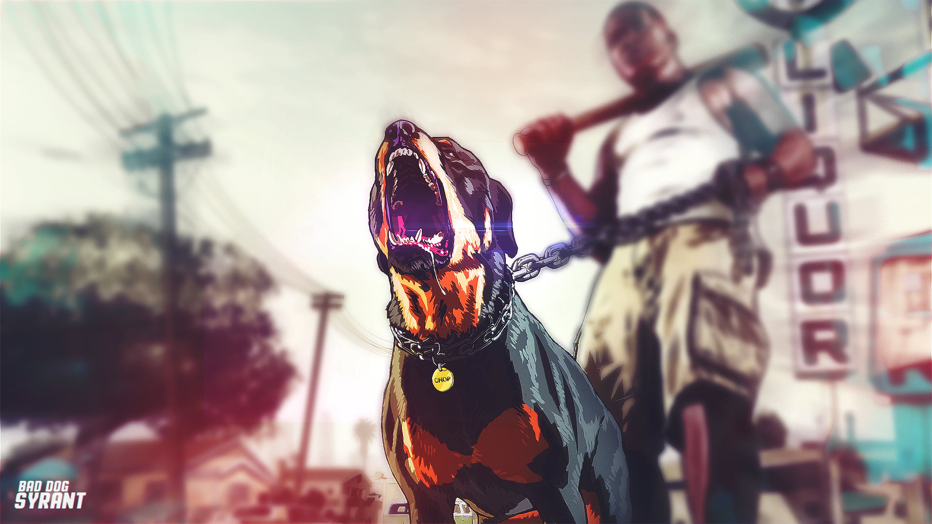 1920x1080 GTA 5 character in car illustration HD wallpaper