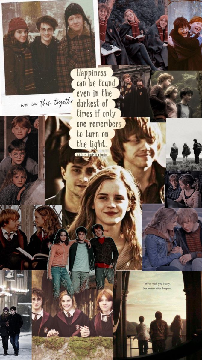 675x1200 Harry, Hermione And Ron Wallpaper