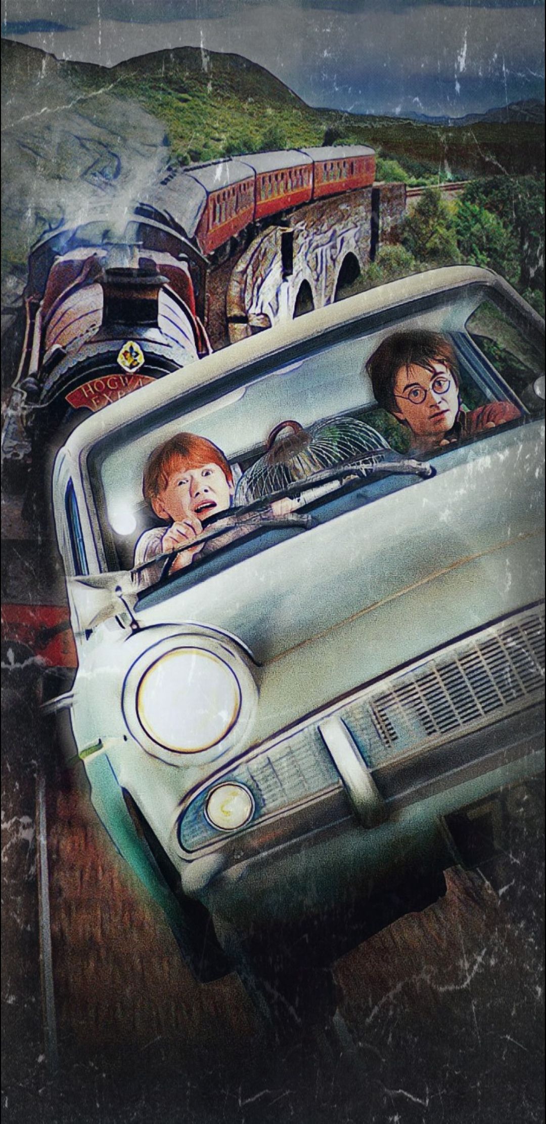 1080x2220 Wallpaper Harry Potter, Ron Weasley, Dobby, Hermione Granger, Poster, Background Free Image