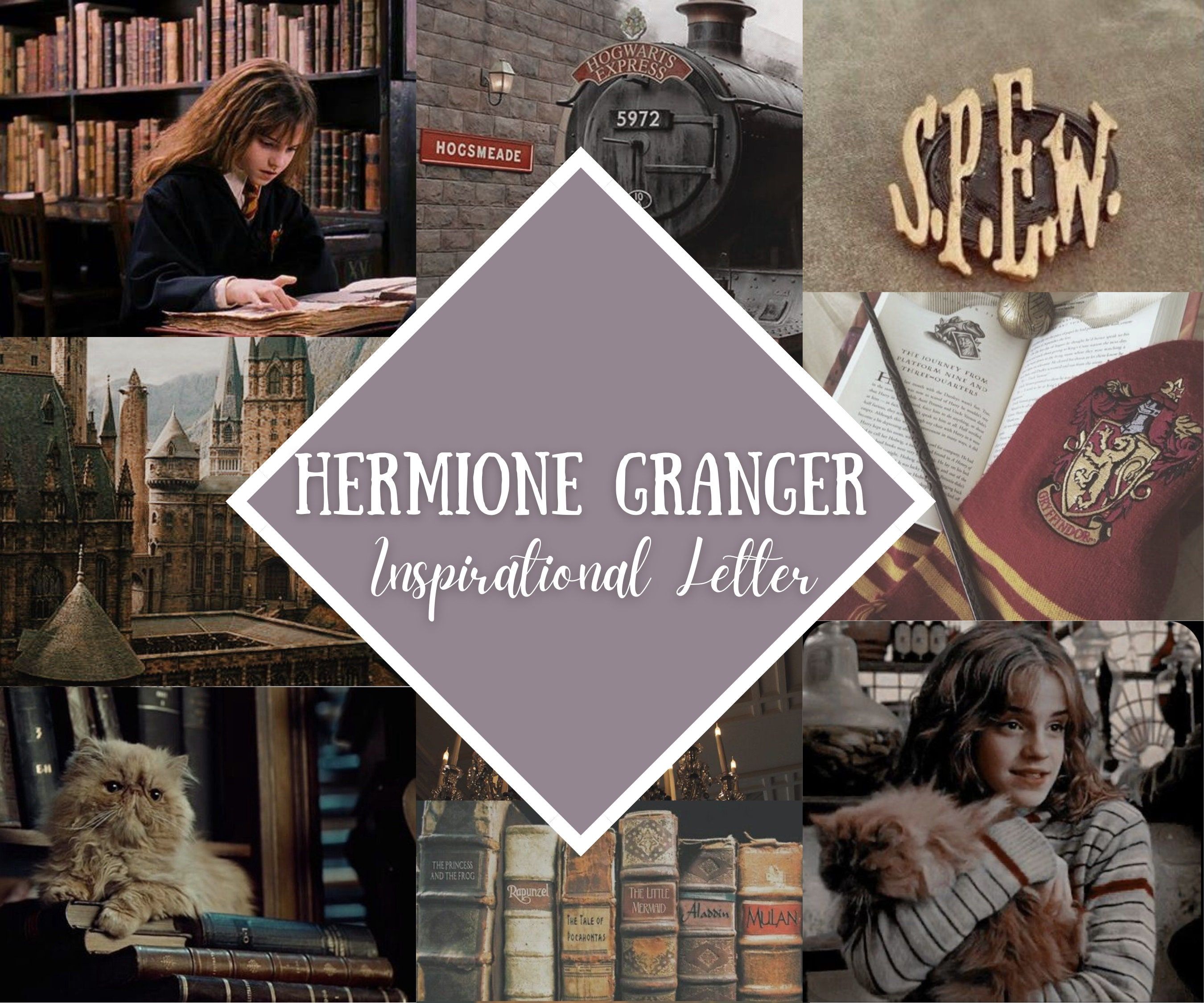2700x2250 Hermione Granger Inspirational Letter Instant Download- 2 Page and Gender- Neutral