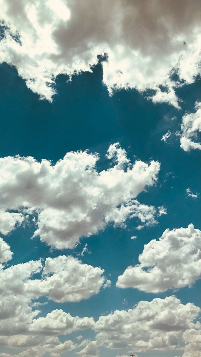 675x1200 blue sky + clouds wallpaper