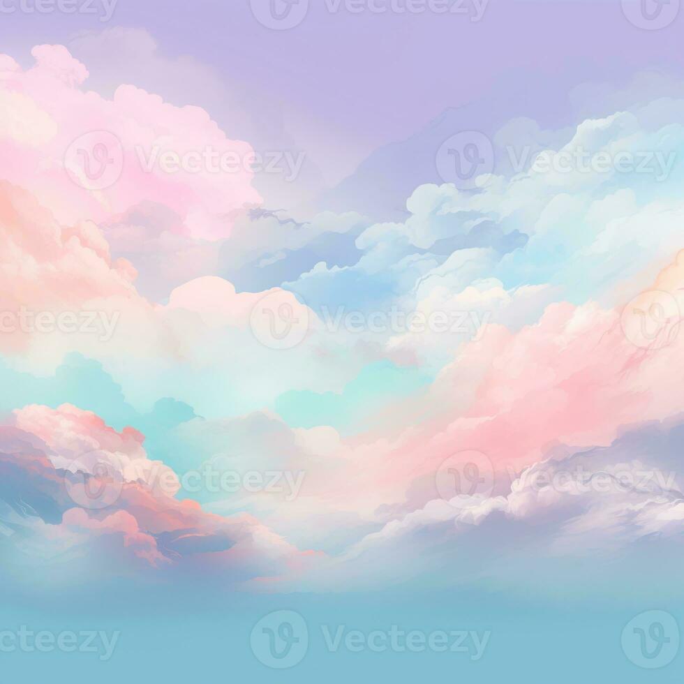 980x980 Sky background from clouds of pastel colors. Banner, wallpaper, pink, blue, purple