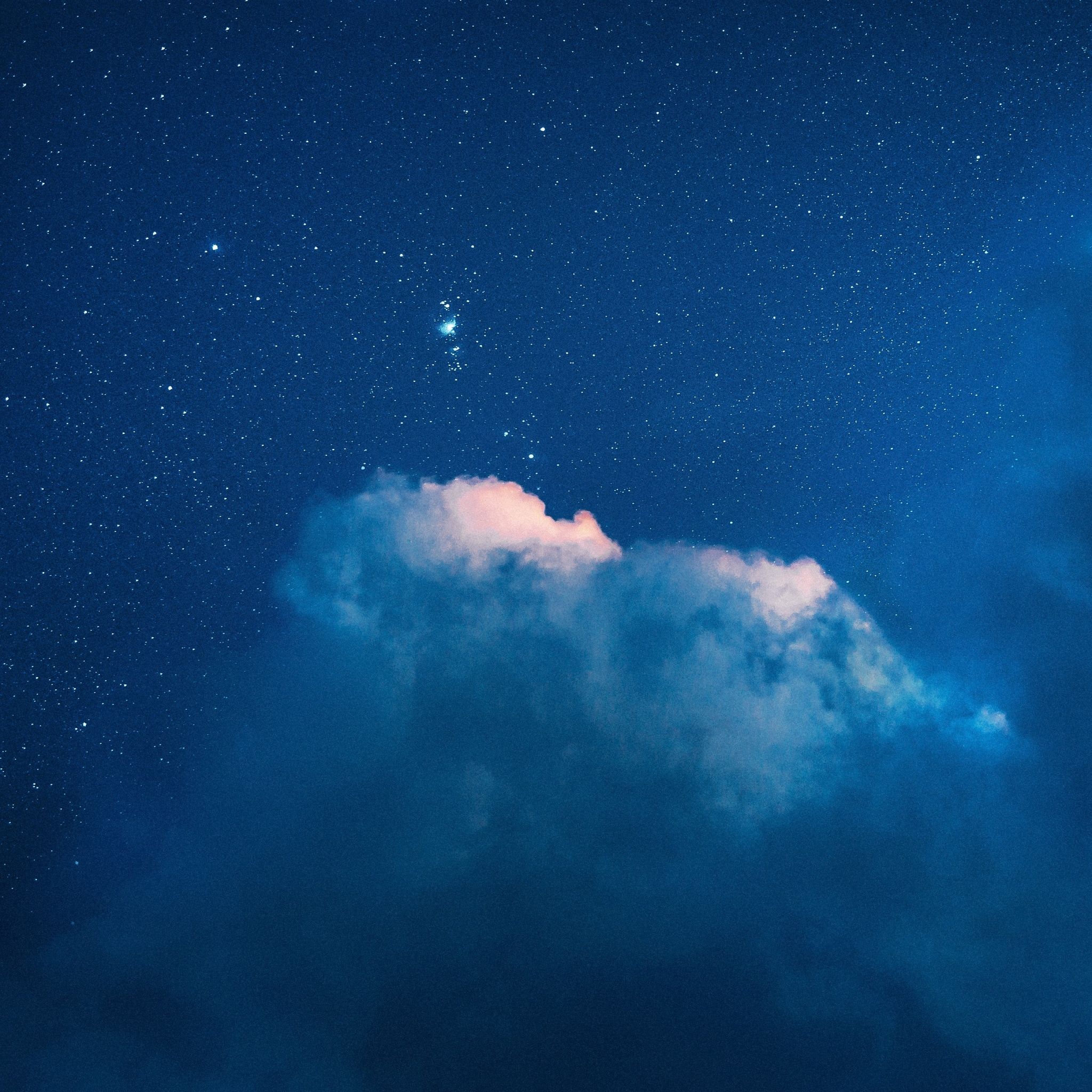 2048x2048 Starry sky Wallpaper 4K, Clouds, Blue Sky, Night