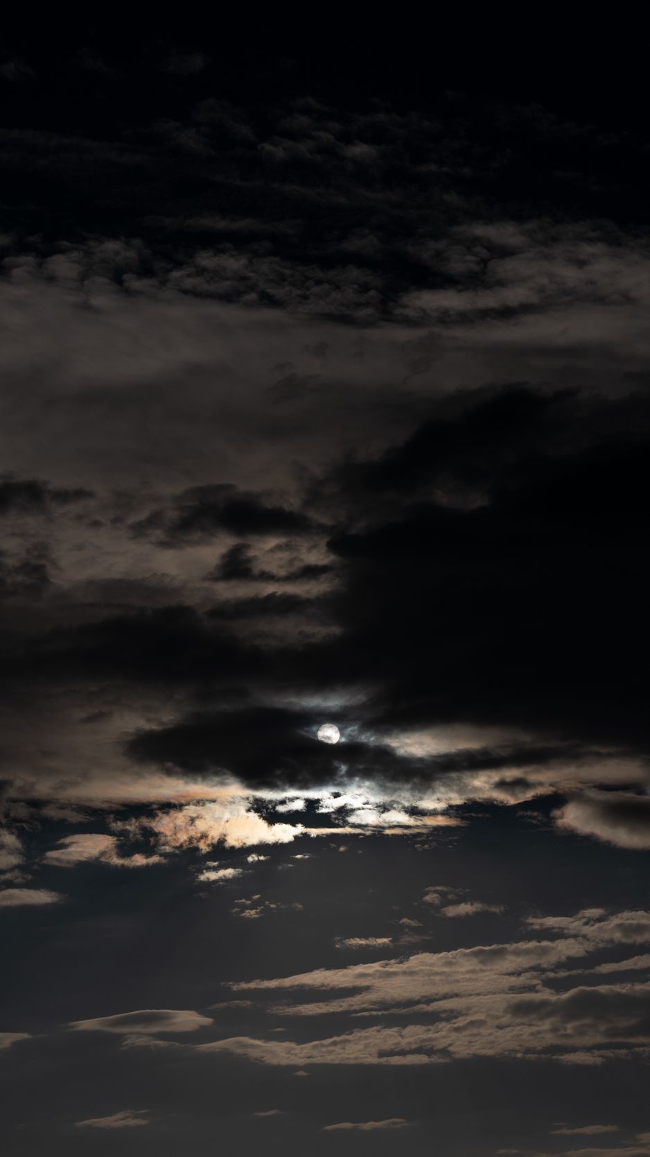 938x1668 Download Wallpaper 938x1668 Sky, Clouds, Night, Moon, Dark, Night Sky Iphone 8 7 6s 6 For Parallax HD Background