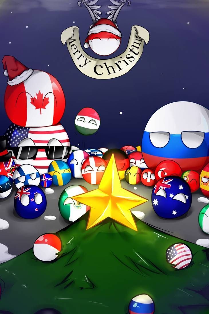 730x1095 Merry Christmas Countryball Art by BJsurmah. Countryballs norway, Country balls canada, Countryballs wallpaper
