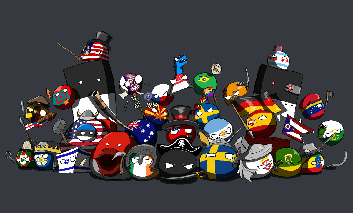 1200x724 Group Portrait Of The Mods Of R Polandball And Its Sister Subs! #polandball #polandballart #polandballcommunity #group #portrait #drawing