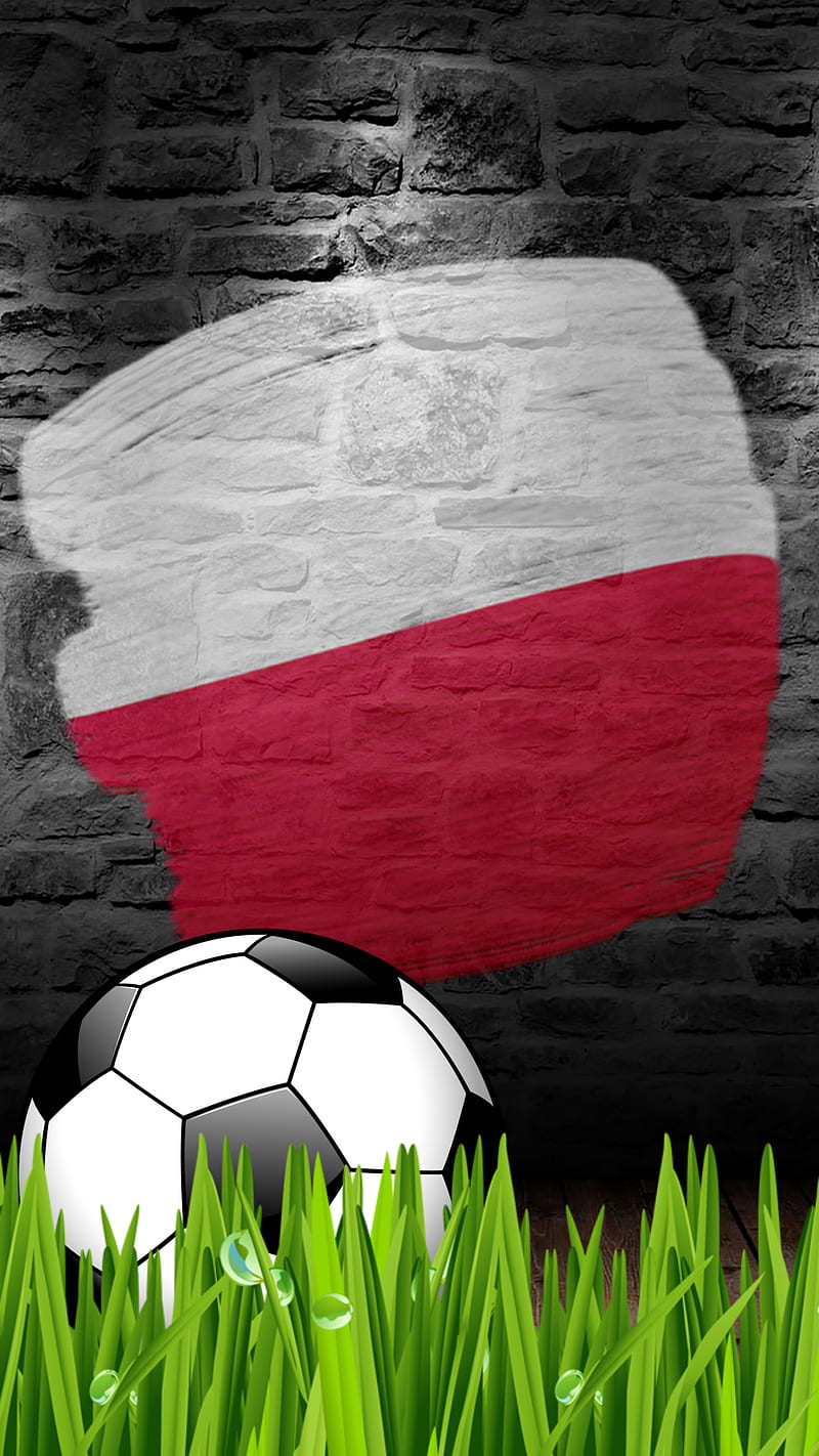 800x1422 Poland, ball, flag, football, wall, HD phone wallpaper