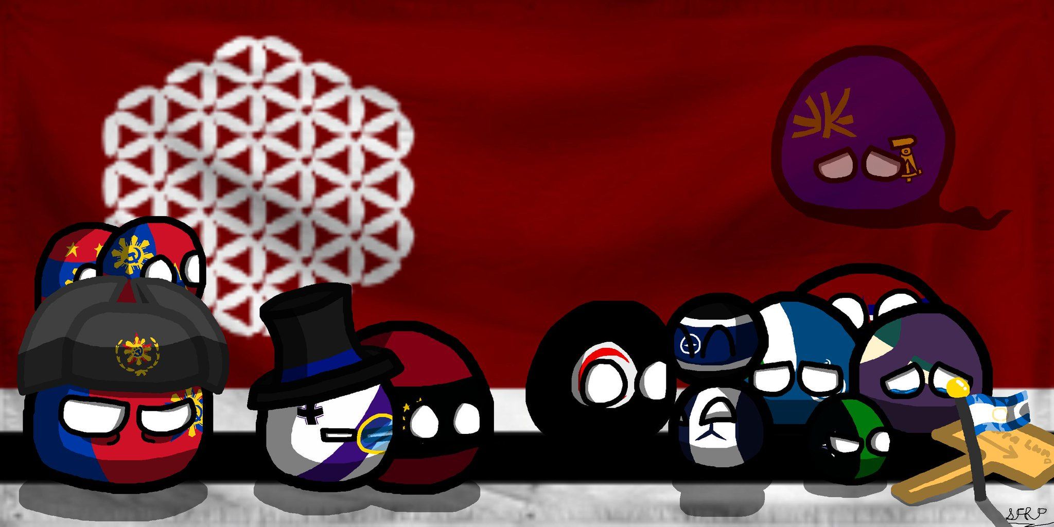 2048x1024 NationStates. Dispatch. (Polandball) The Cormorant Pact / Evolution of my Polandball art style