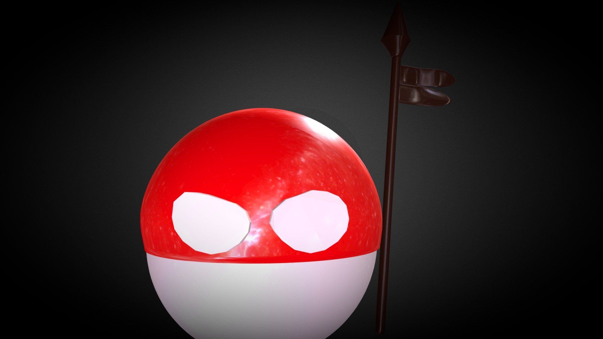 1920x1080 Polandball model by NudnyMongol [01d527a]