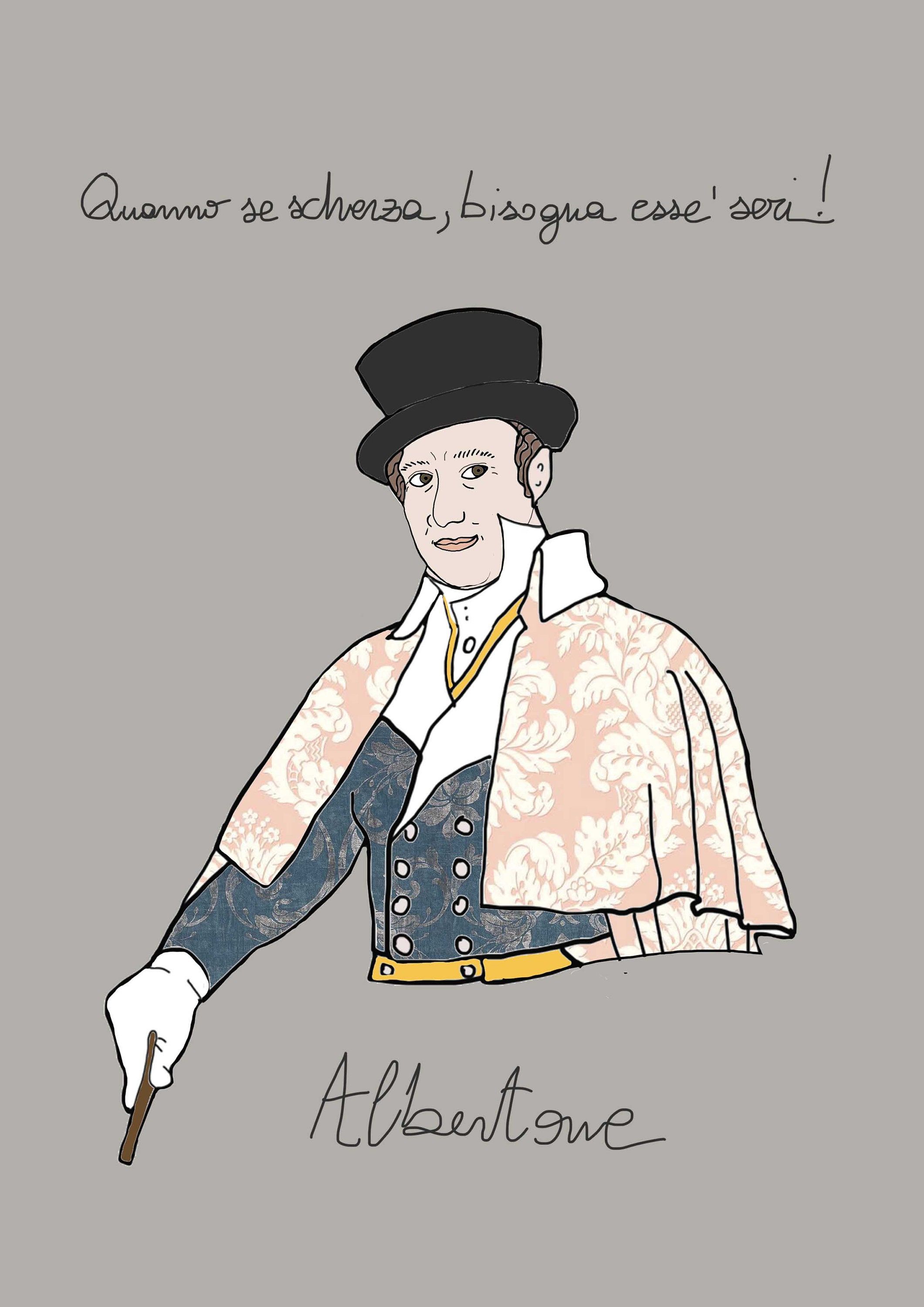 2121x3000 Art Print, albertone, Alberto Sordi, Il Marchese Del Grillo, Cinema Italiano, Frase Motivazionale