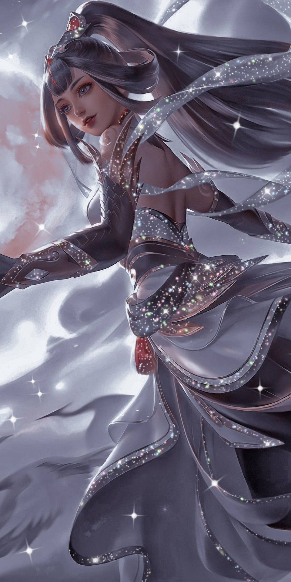 960x1920 Mobile Legends Guinevere Sparkling Lady Crane Wallpaper