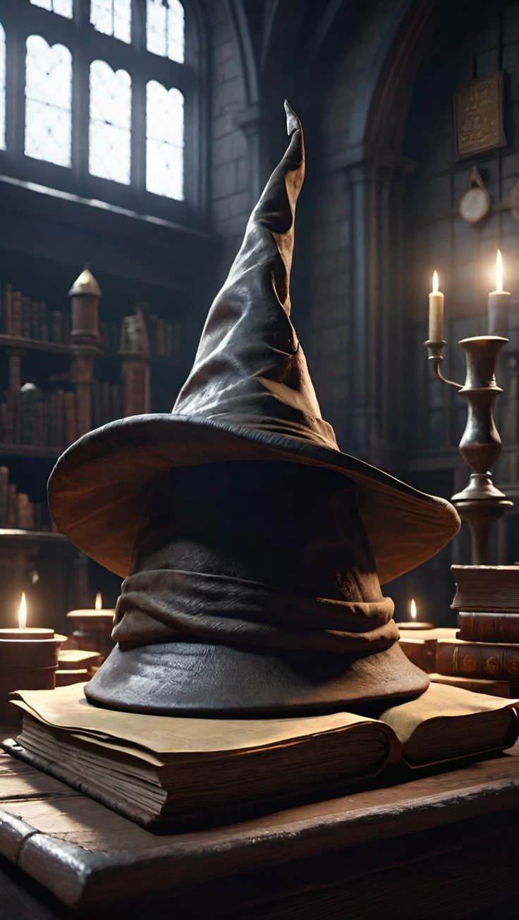 736x1304 The Sorting Hat from Harry Potter Wallpaper Digital Art Design