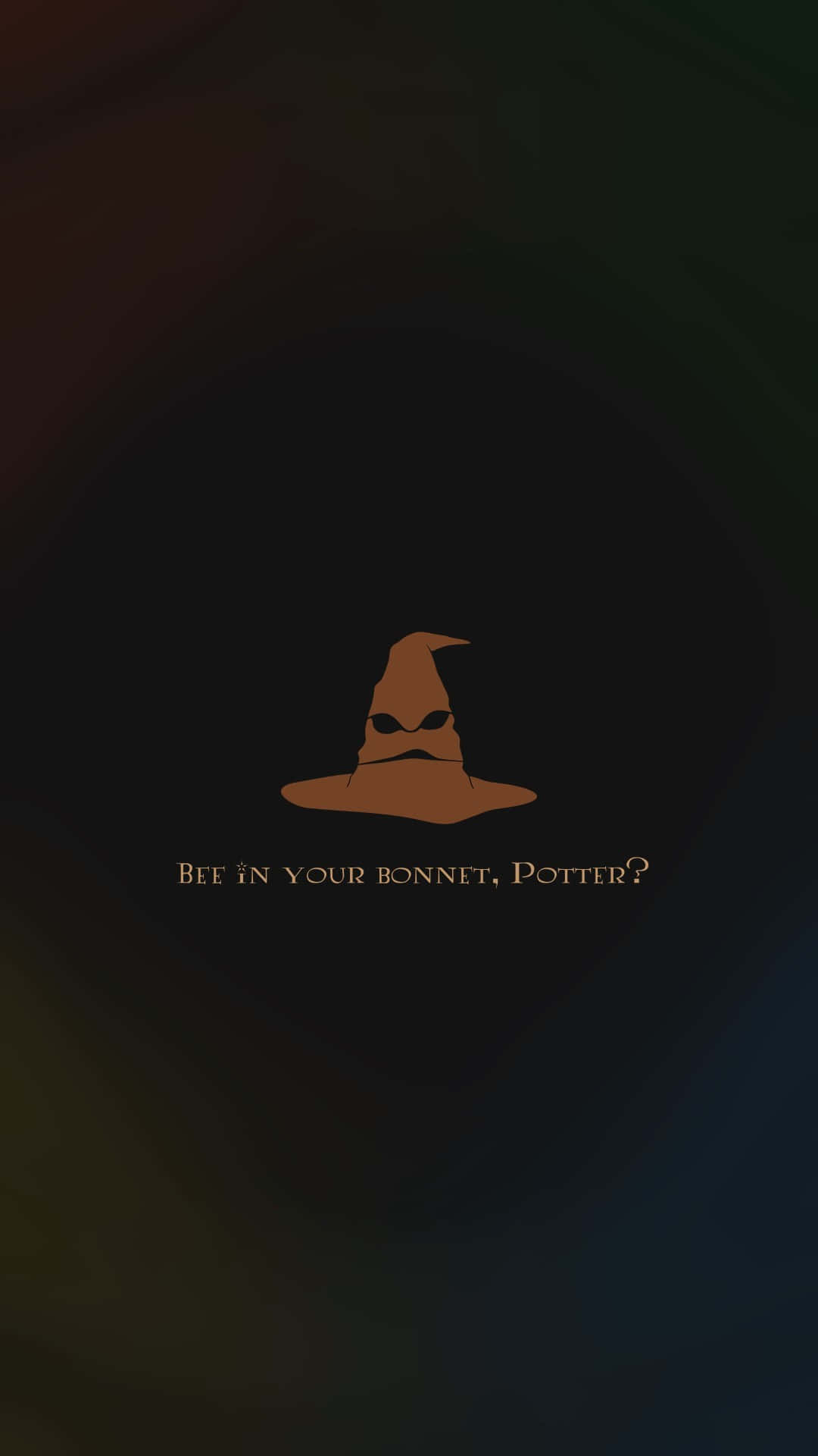 1080x1920 Minimalist Harry Potter Sorting Hat Quote Wallpaper