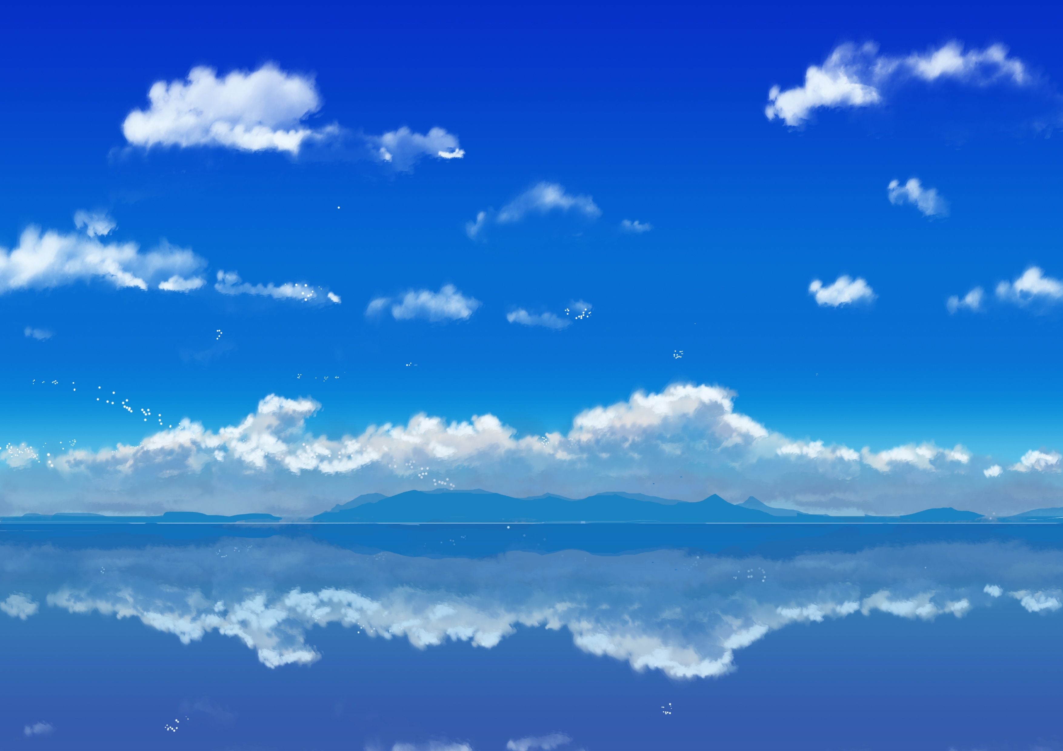 3508x2480 Wallpaper sea, the sky, clouds for mobile and desktop, section арт, resolution 3508x2480