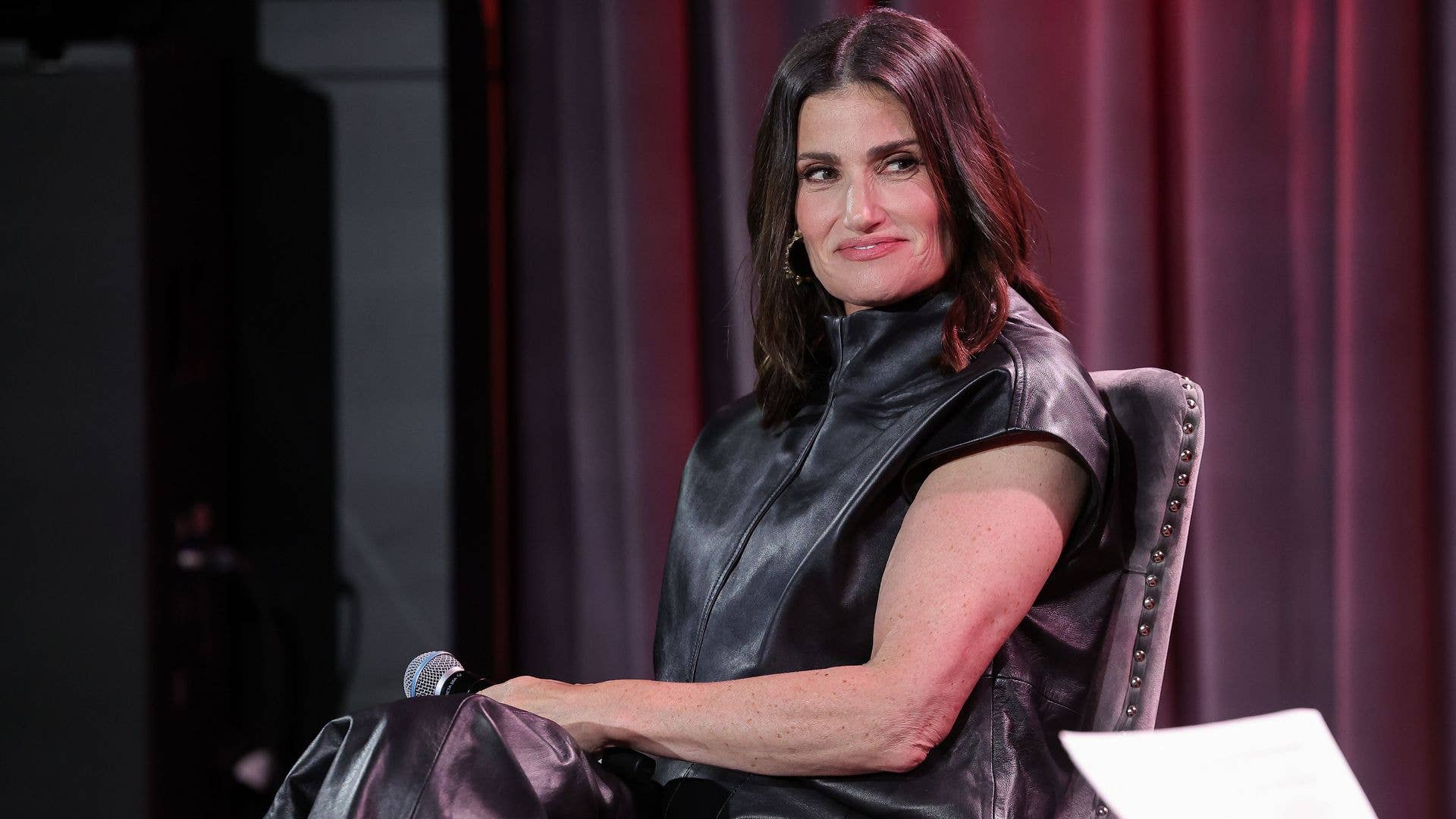 1920x1080 Idina Menzel Is Worlds Away From Frozen In Head To Toe Leather