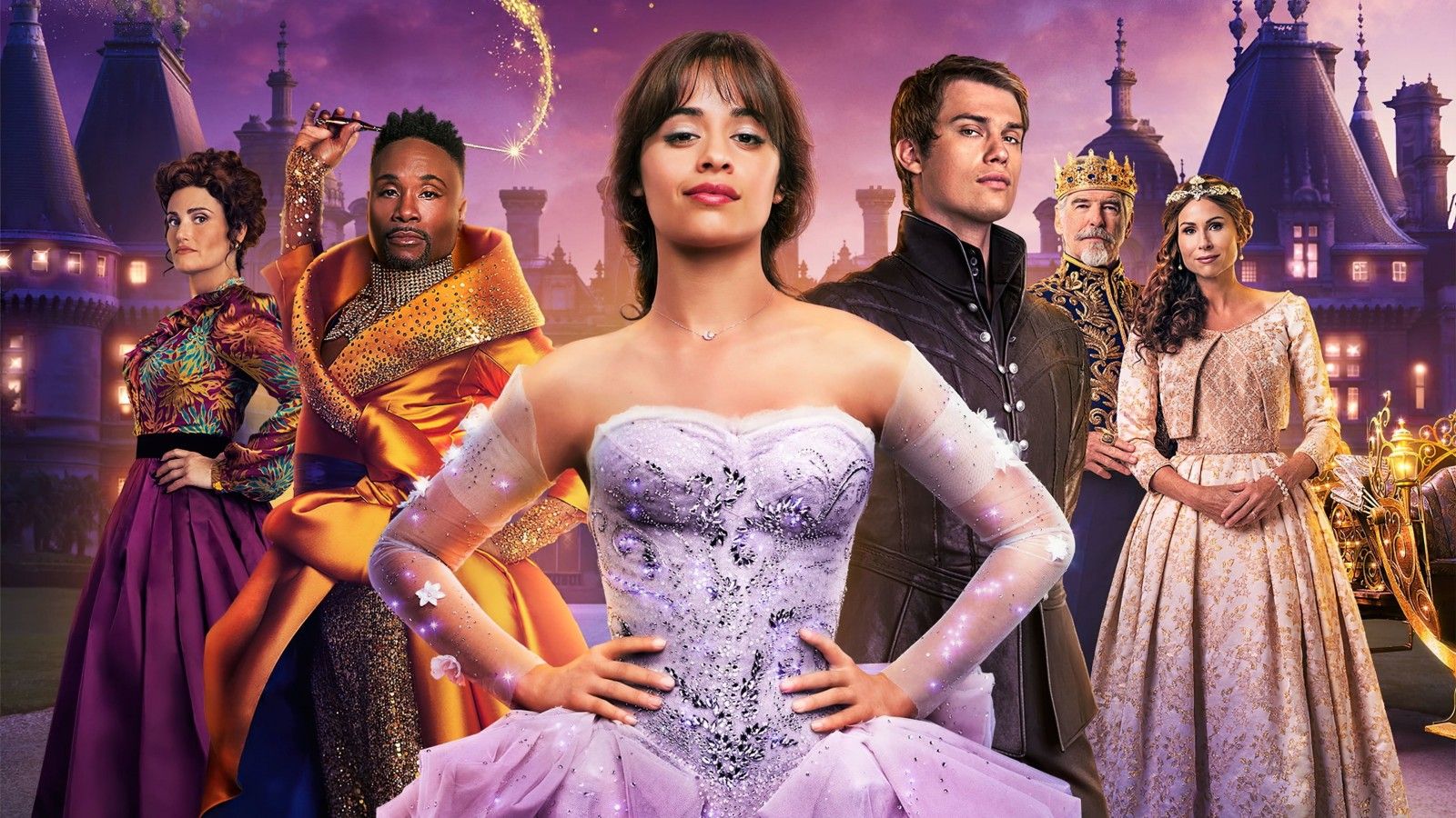 1600x900 Camila Cabello Nicholas Galitzine Billy Porter Idina Menzel 4K HD Cinderella Wallpaper