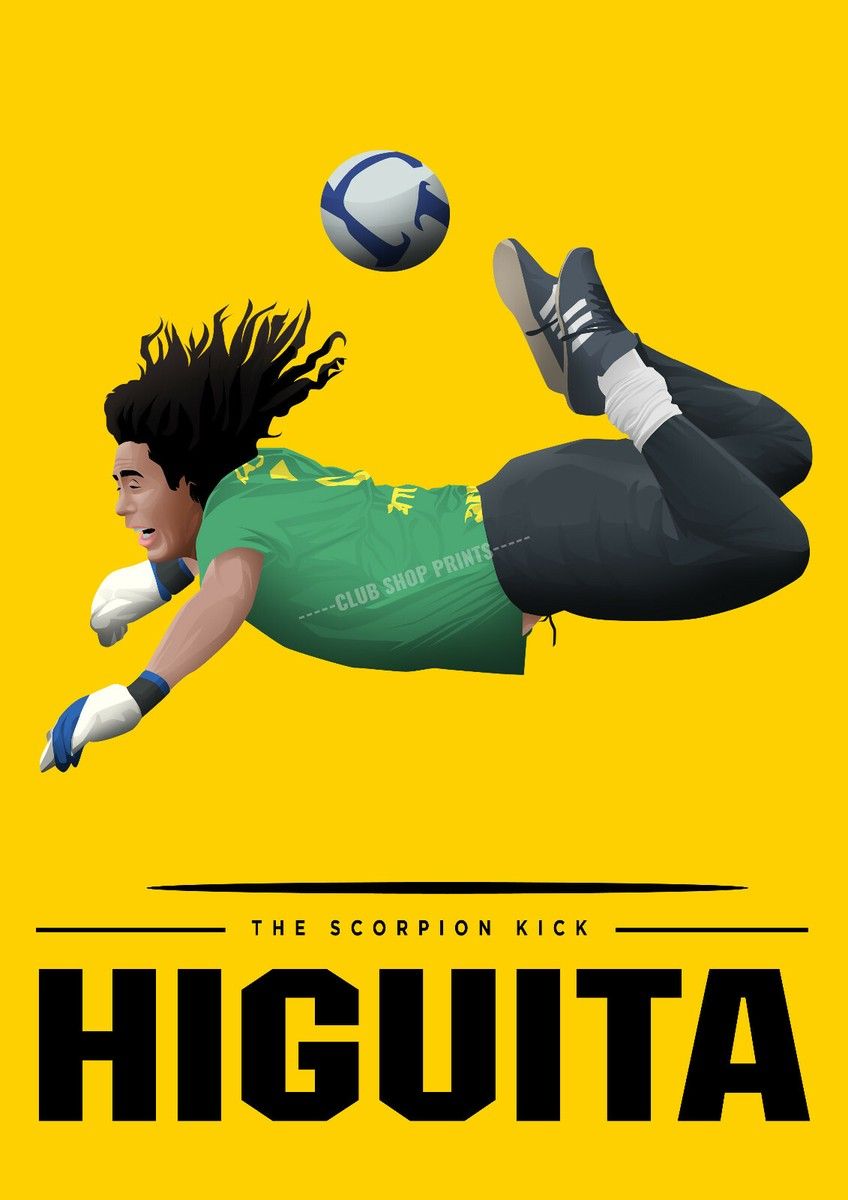 848x1200 Rene Higuita Scorpion Kick art print / poster
