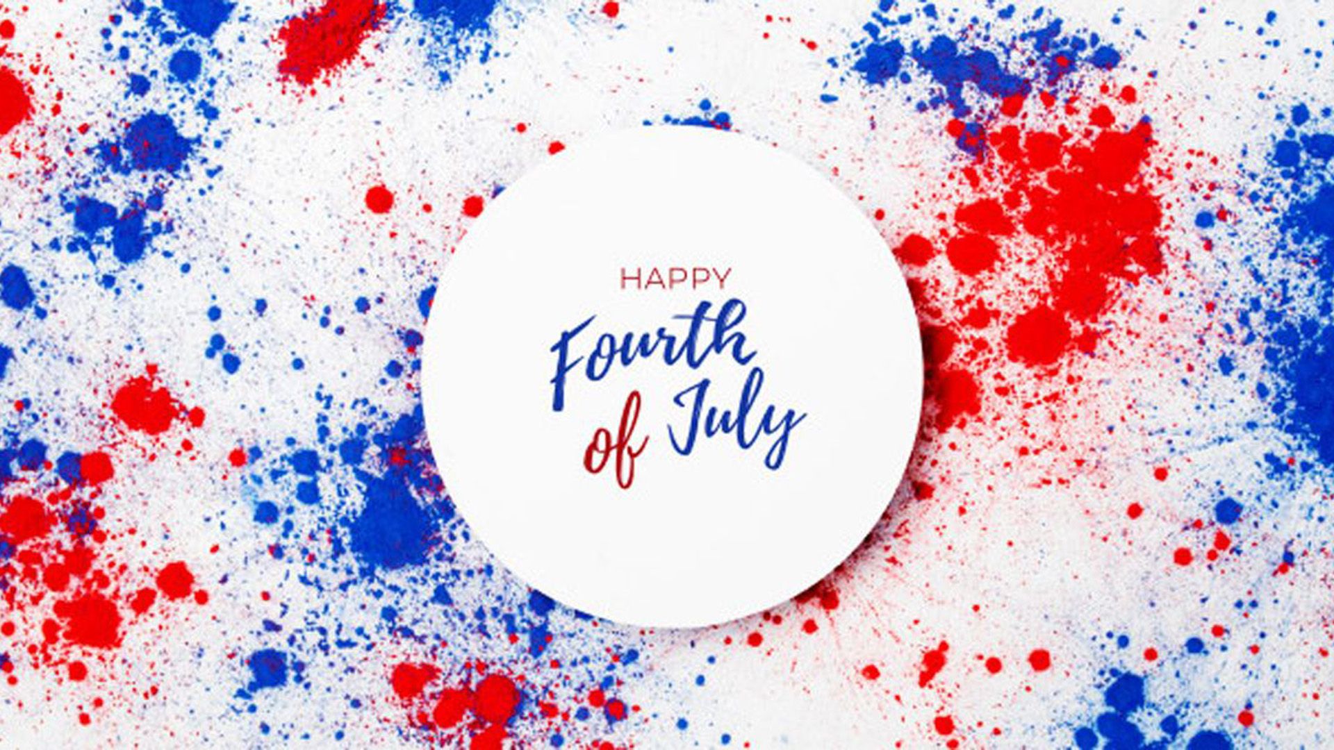 1920x1080 Happy Fourth Of July Red Blue Paint Splash Background HD 4th Of July Wallpaper