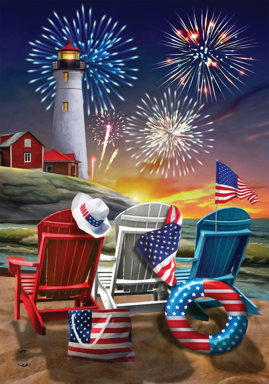 896x1280 Amazon.com : Briarwood Lane Beachfront Fireworks Fourth of July Garden Flag : Patio, Lawn & Garden