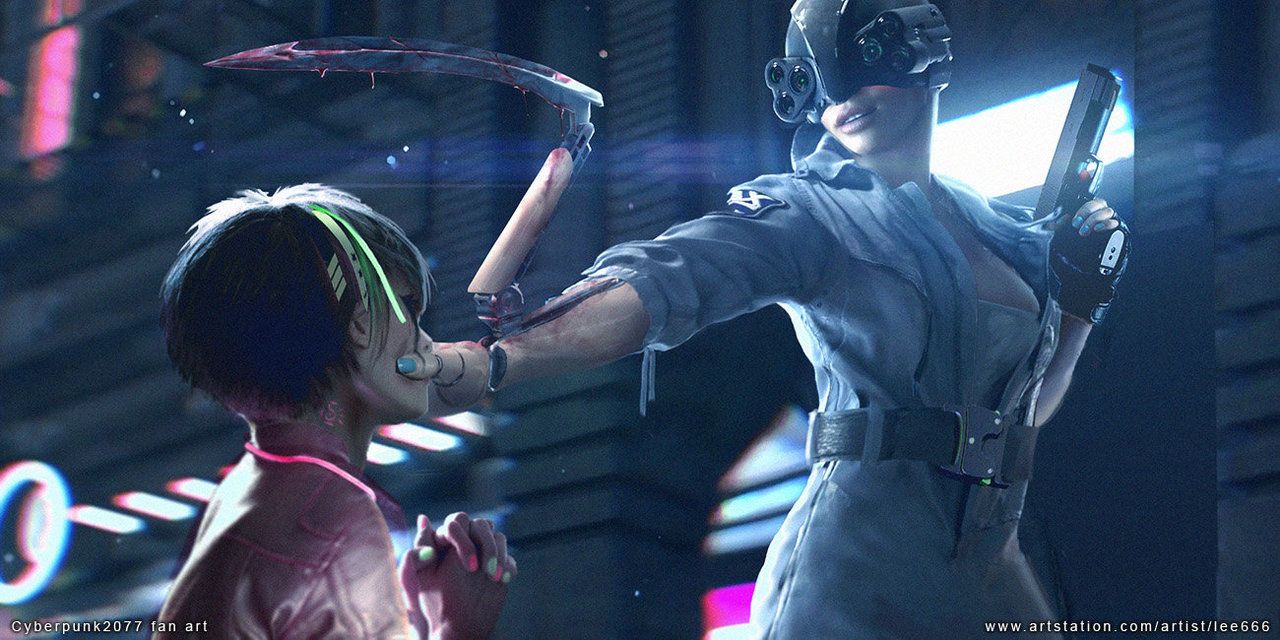 1280x640 Cyberpunk 2077 MaxTac Art by Adrian Biłozór Kazuliski
